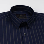 Marquis Navy Blue Stripes Cotton Shirt - John Ellies