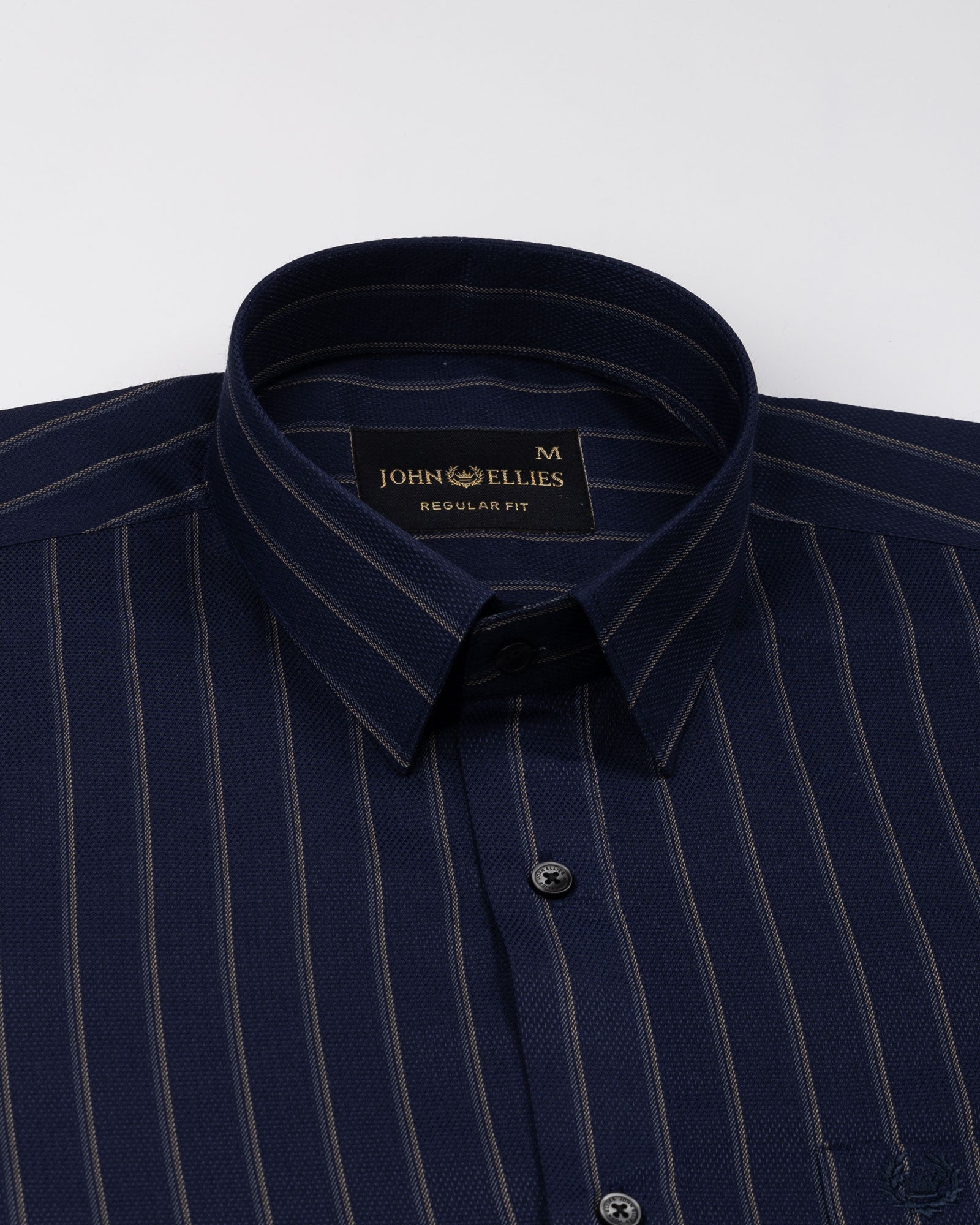 Marquis Navy Blue Stripes Cotton Shirt - John Ellies