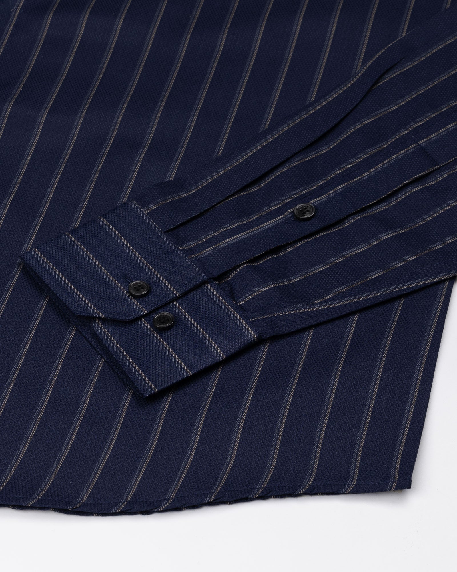 Marquis Navy Blue Stripes Cotton Shirt - John Ellies