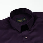 Ellwood Purple Plain Satin Shirt - John Ellies