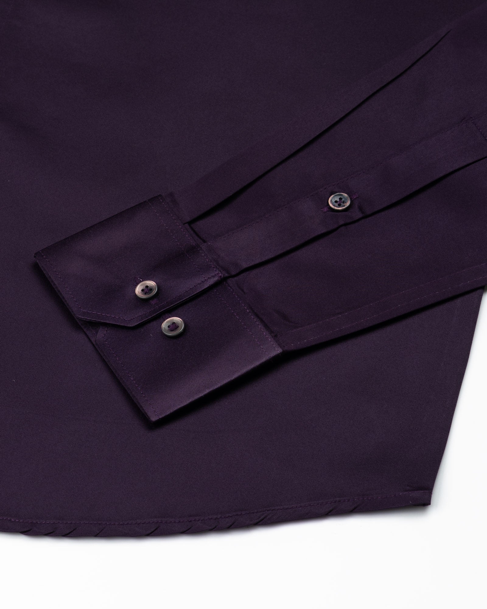 Ellwood Purple Plain Satin Shirt - John Ellies