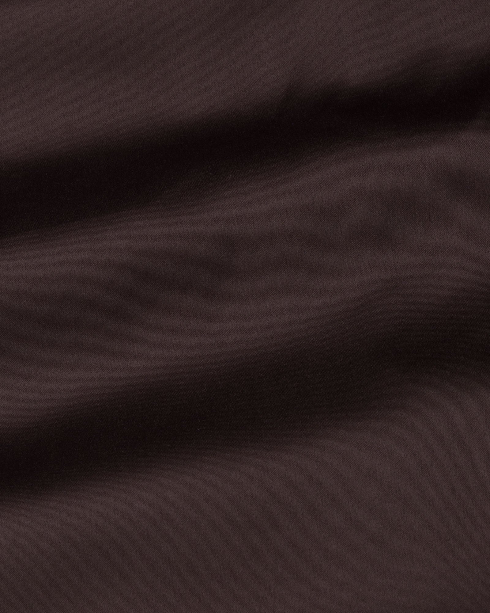 Ellwood Brown Plain Satin Shirt - John Ellies