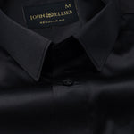 Ellwood Chacoal Grey Plain Satin Shirt - John Ellies