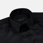 Ellwood Chacoal Grey Plain Satin Shirt - John Ellies