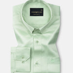Ellwood Mint Green Plain Satin Shirt - John Ellies