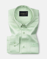 Ellwood Mint Green Plain Satin Shirt