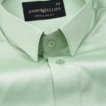 Ellwood Mint Green Plain Satin Shirt - John Ellies