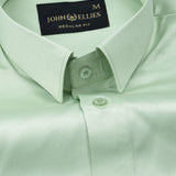 Ellwood Mint Green Plain Satin Shirt - John Ellies