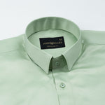 Ellwood Mint Green Plain Satin Shirt - John Ellies
