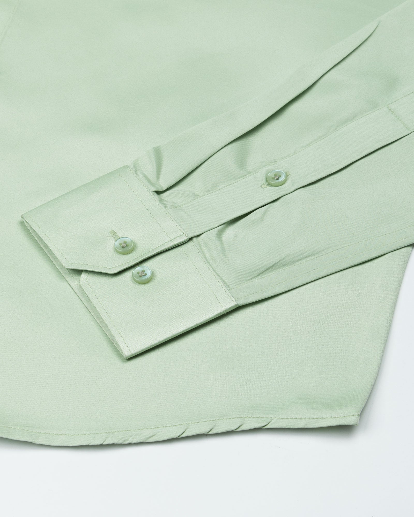 Ellwood Mint Green Plain Satin Shirt - John Ellies