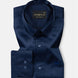 Ellwood Navy Blue Plain Satin Shirt - John Ellies