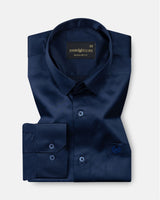 Ellwood Navy Blue Plain Satin Shirt