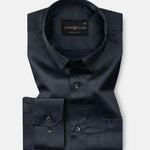 Ellwood Grey Plain Satin Shirt - John Ellies