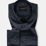 Ellwood Grey Plain Satin Shirt - John Ellies