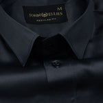 Ellwood Grey Plain Satin Shirt - John Ellies