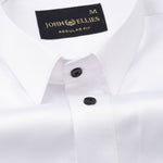 Ellwood White Plain Satin Shirt - John Ellies