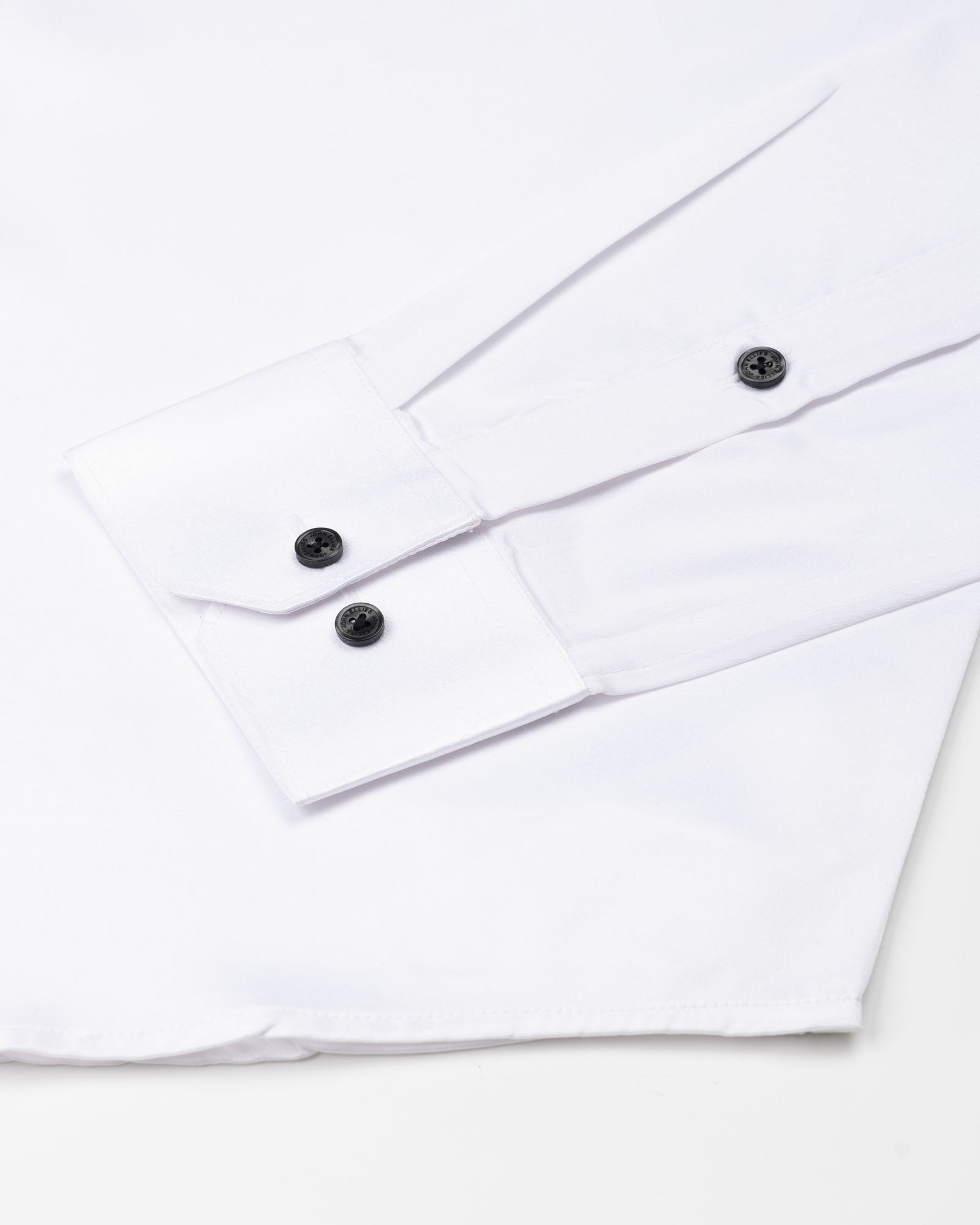 Ellwood White Plain Satin Shirt - John Ellies