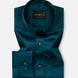 Ellwood Teal Plain Satin Shirt - John Ellies