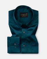 Ellwood Teal Plain Satin Shirt
