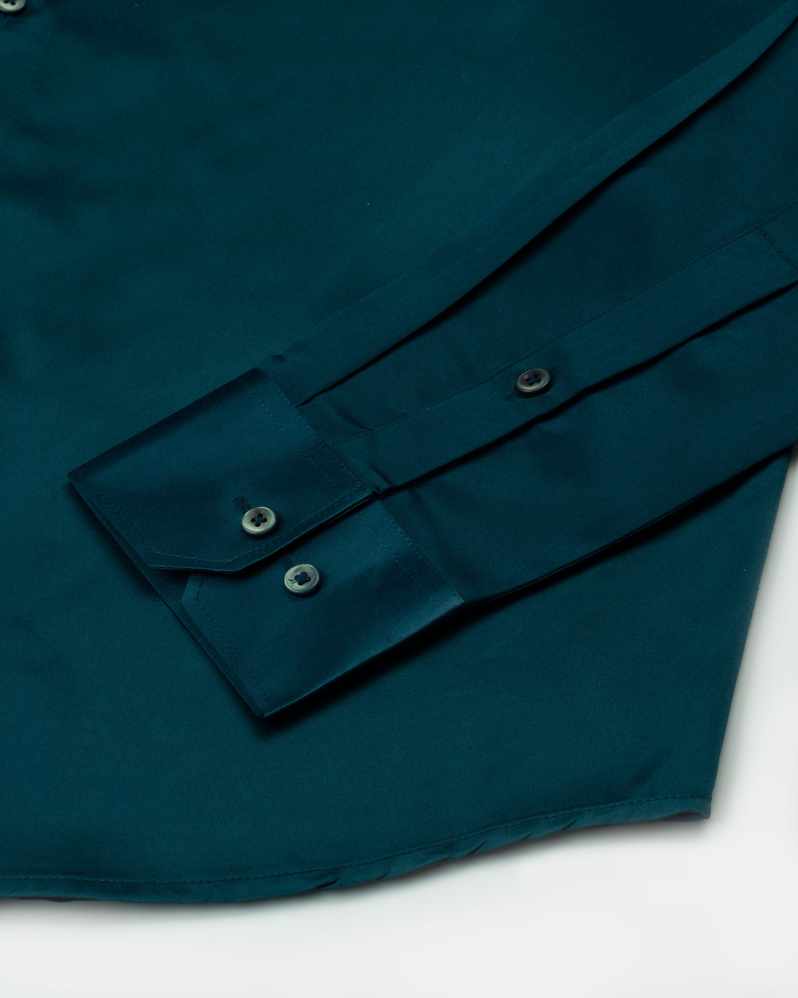 Ellwood Teal Plain Satin Shirt - John Ellies