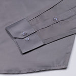 Ellwood Dusty Grey Plain Satin Shirt - John Ellies