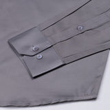 Ellwood Dusty Grey Plain Satin Shirt - John Ellies