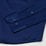 Ellwood Blue Plain Satin Shirt - John Ellies