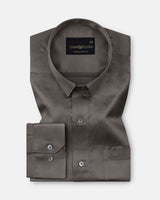 Ellwood Coffee Plain Satin Shirt