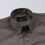 Ellwood Coffee Plain Satin Shirt - John Ellies