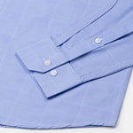 Zephar Ice Blue Check Cotton Shirt - John Ellies