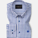 Zephar Silver Check Cotton Shirt - John Ellies