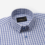 Zephar Silver Check Cotton Shirt - John Ellies