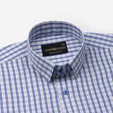 Zephar Silver Check Cotton Shirt - John Ellies