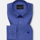 Zephar Navy Blue Check Cotton Shirt - John Ellies