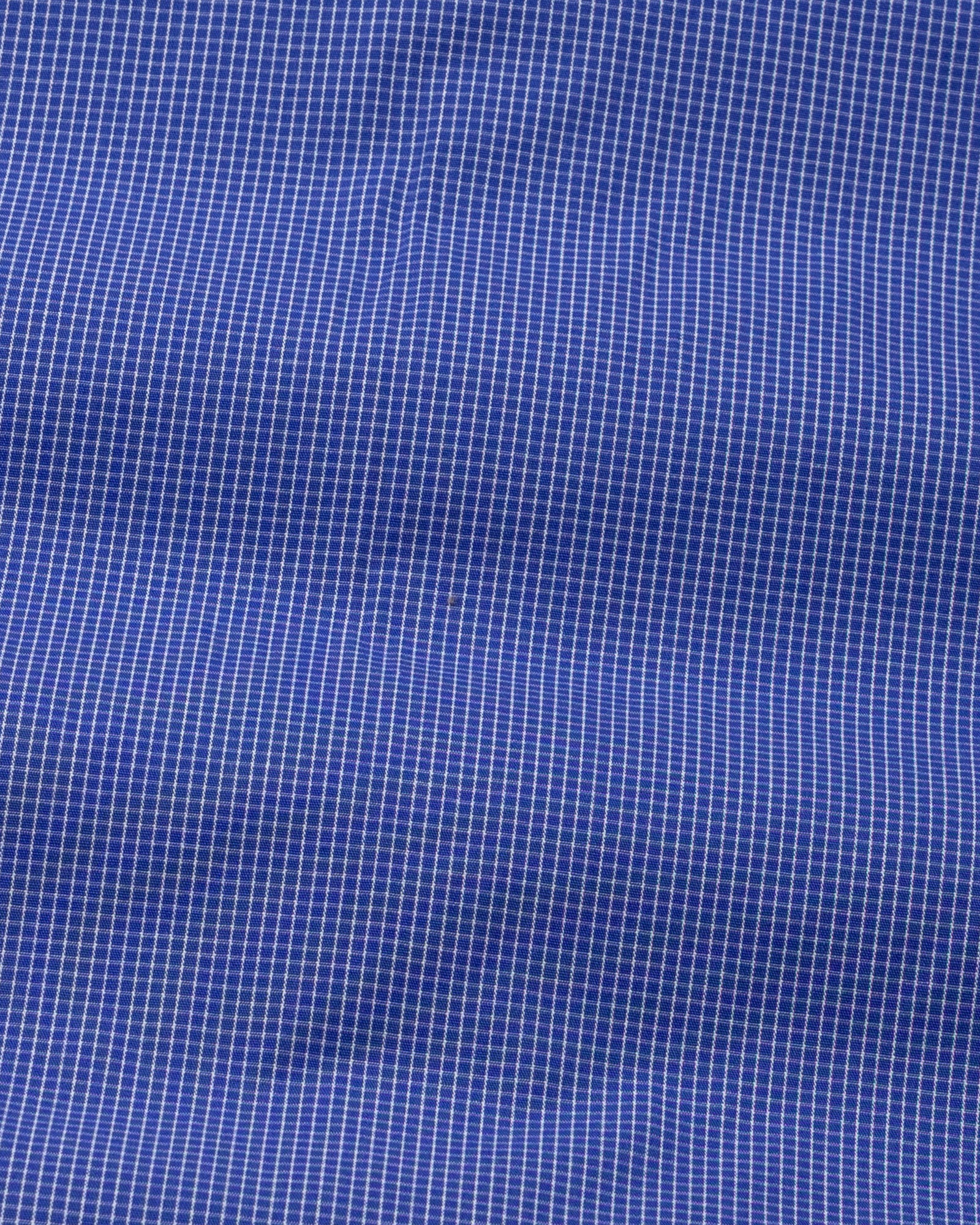 Zephar Navy Blue Check Cotton Shirt - John Ellies