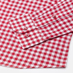 Zephar Red Micro Check Cotton Shirt - John Ellies