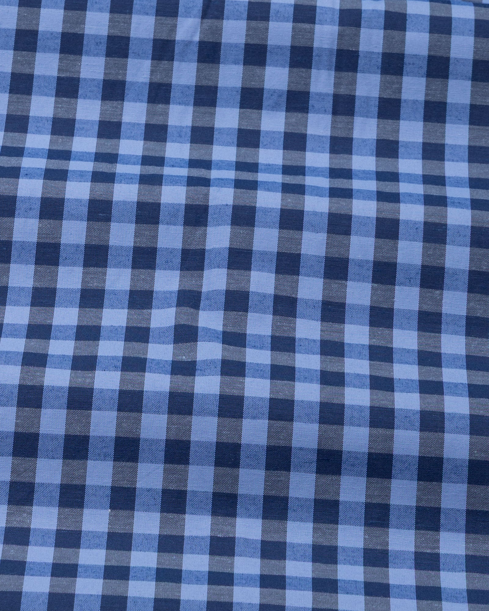 Zephar Blue & Black Check Cotton Shirt - John Ellies