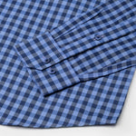 Zephar Blue & Black Check Cotton Shirt - John Ellies