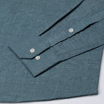 Harbor Steel Teal Plain Premium Linen Shirt - John Ellies