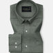 Harbor Olive Plain Premium Linen Shirt - John Ellies