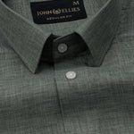 Harbor Olive Plain Premium Linen Shirt - John Ellies