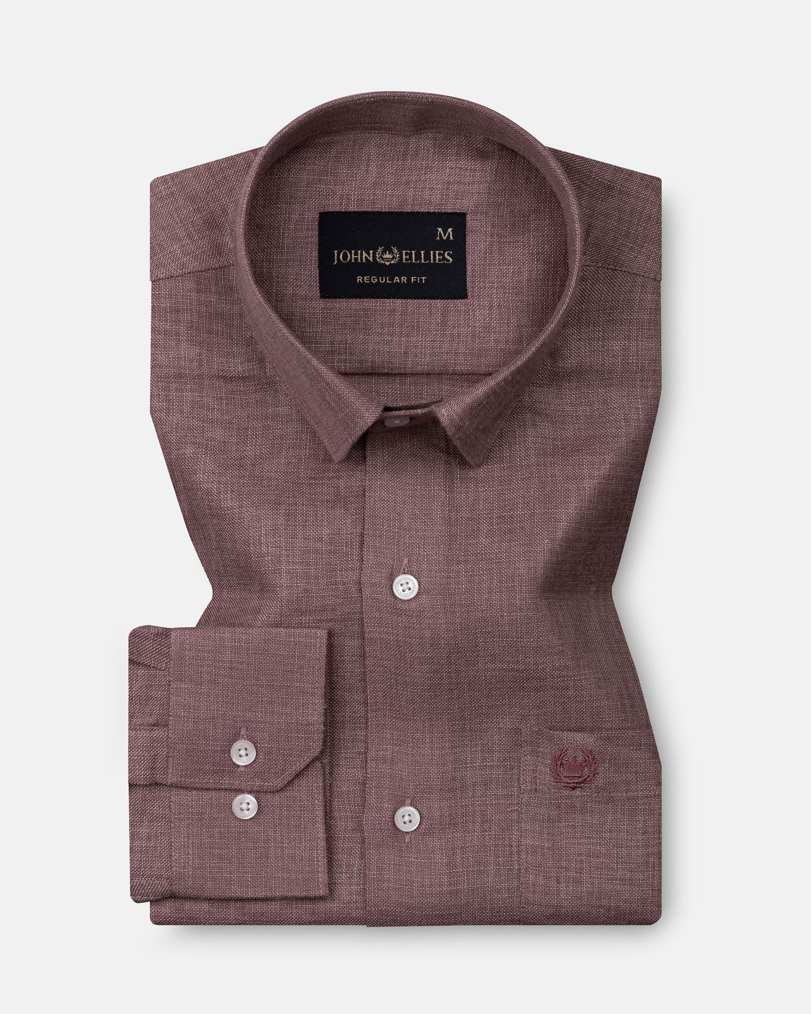 Harbor Brown Plain Premium Linen Shirt - John Ellies