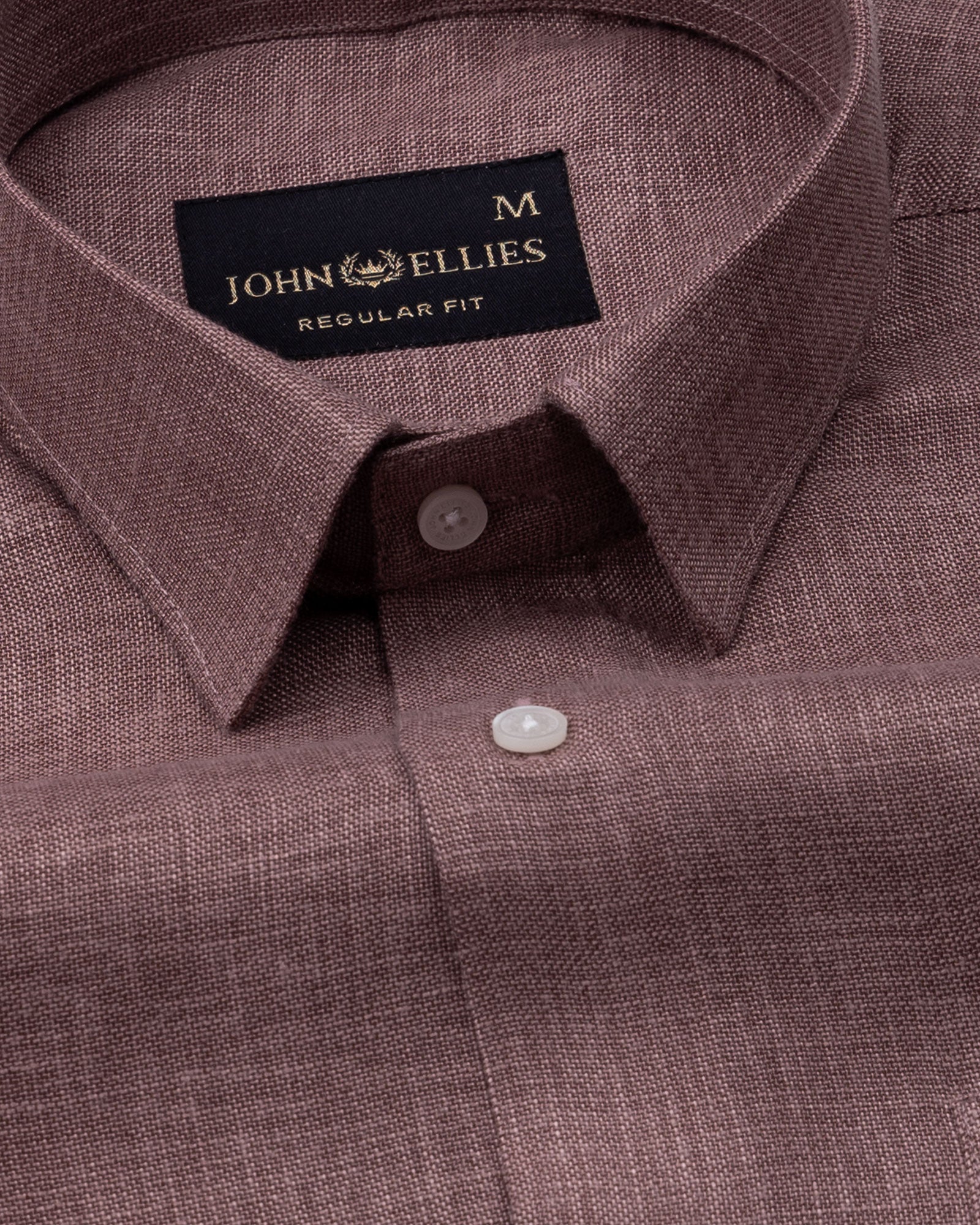 Harbor Brown Plain Premium Linen Shirt - John Ellies