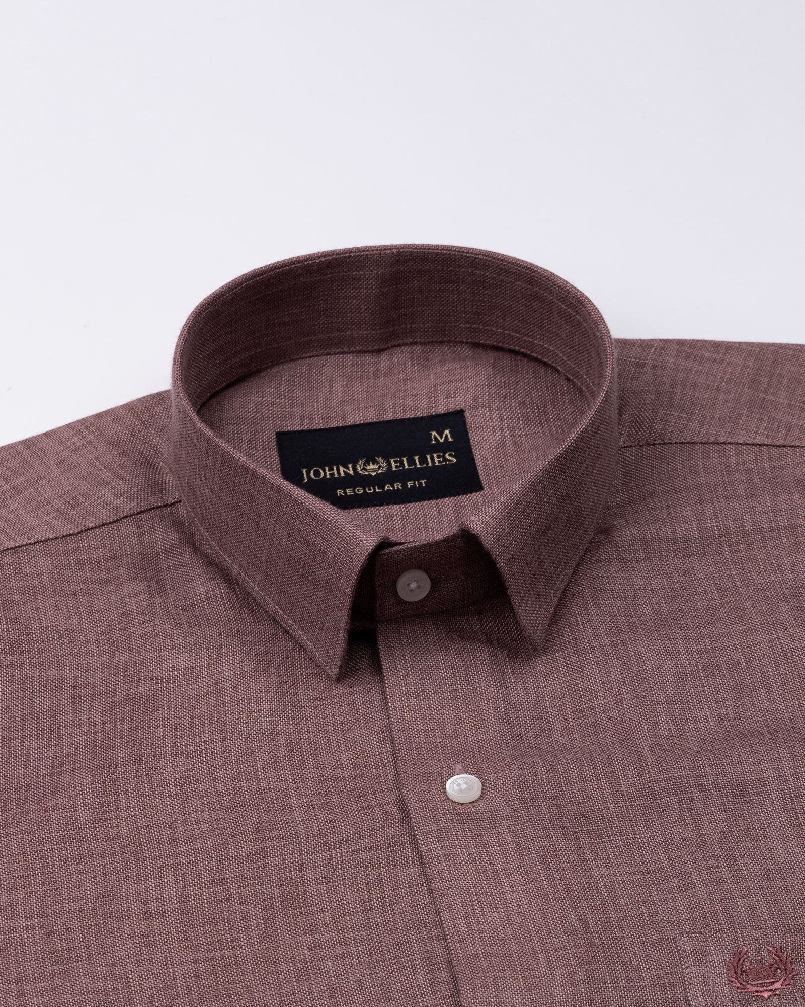 Harbor Brown Plain Premium Linen Shirt - John Ellies