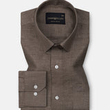 Harbor Bronze Plain Premium Linen Shirt - John Ellies