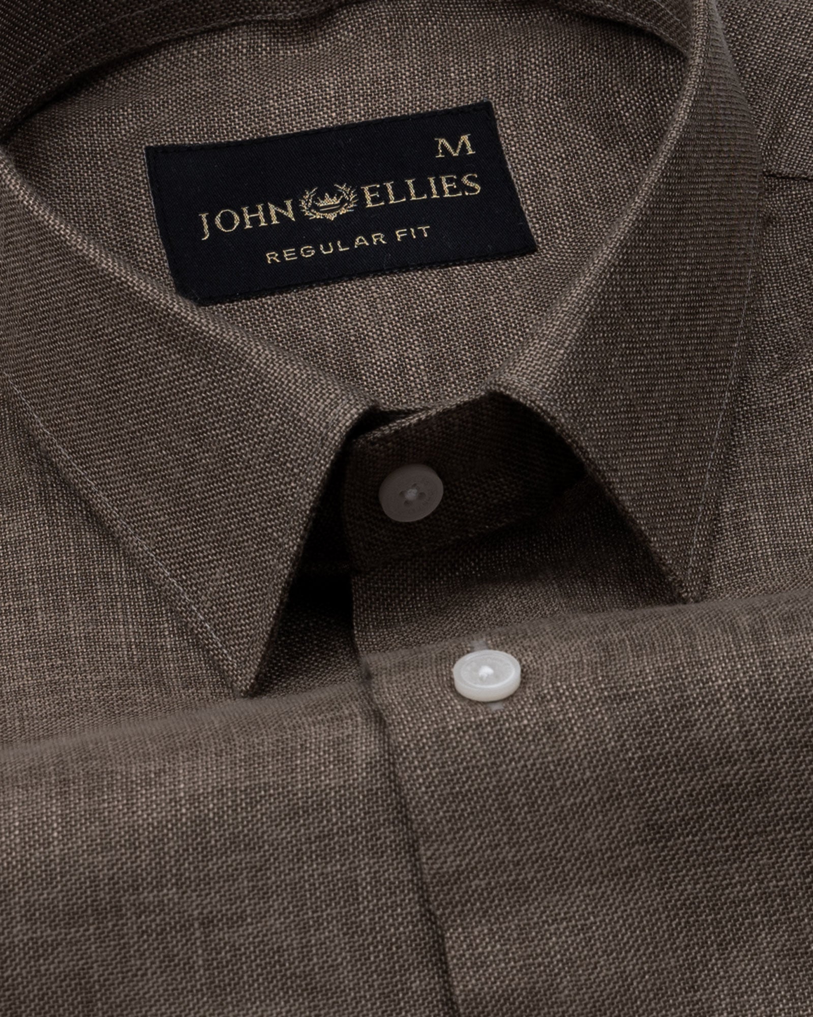 Harbor Bronze Plain Premium Linen Shirt - John Ellies