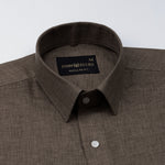 Harbor Bronze Plain Premium Linen Shirt - John Ellies