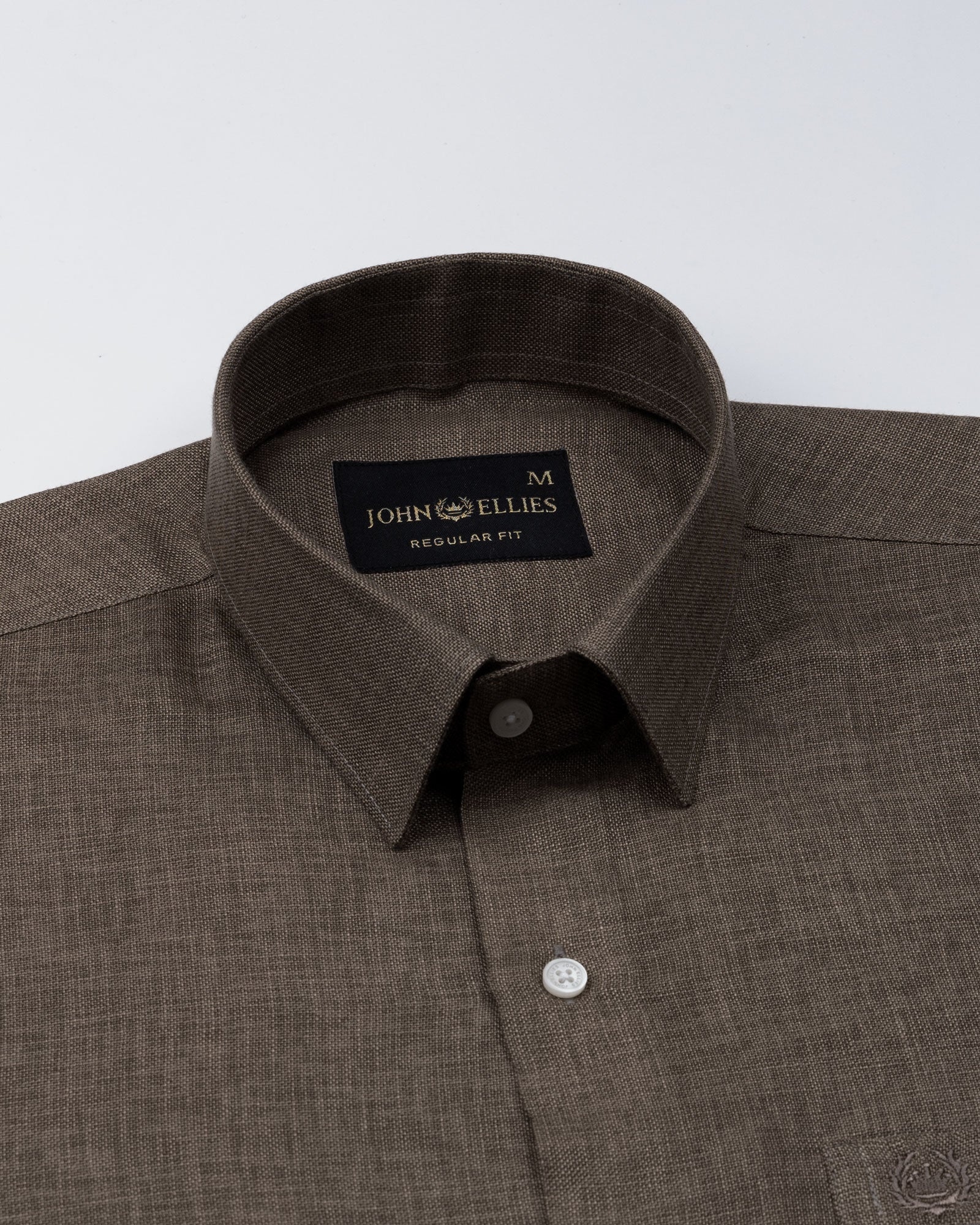 Harbor Bronze Plain Premium Linen Shirt - John Ellies