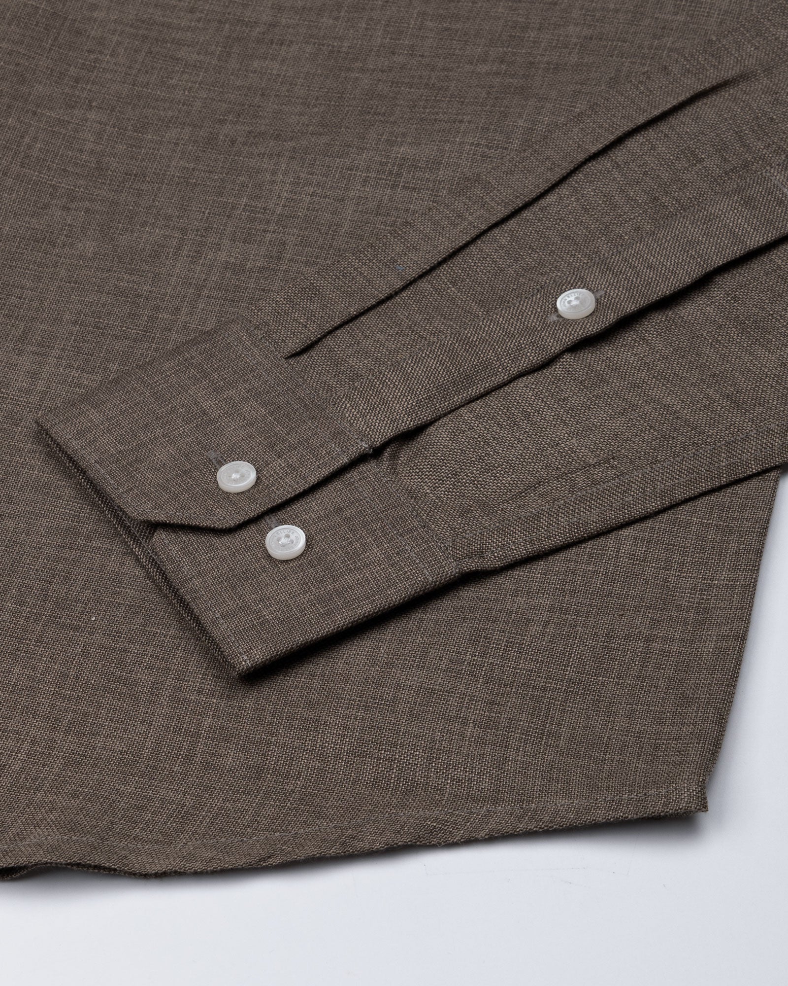 Harbor Bronze Plain Premium Linen Shirt - John Ellies