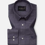 Harbor Grey Plain Premium Linen Shirt - John Ellies